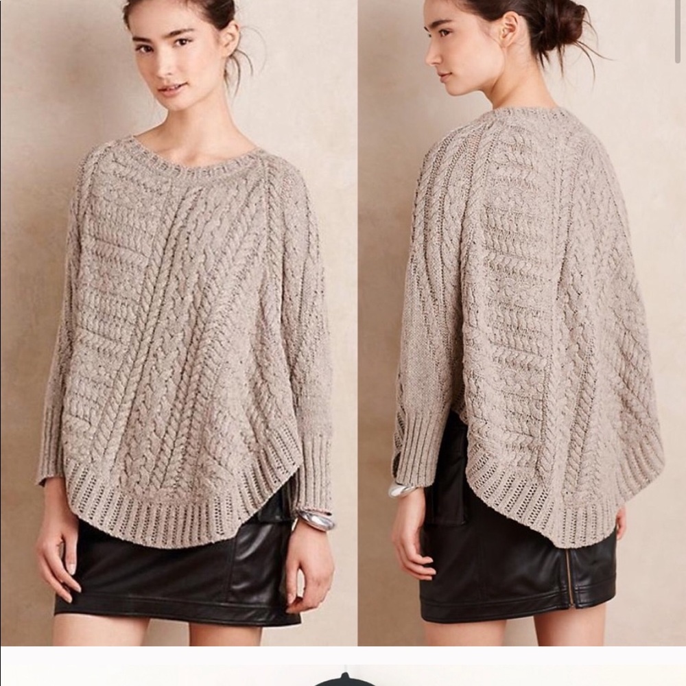 Anthropologie cable knit sweater